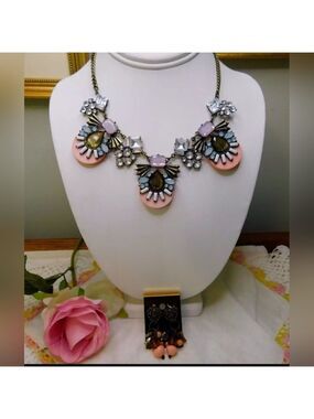 Charter Club Jeweled Statement Necklace and Earrings Set